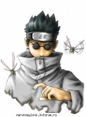Descriere - Shino Aburame - este coleg de echipa cu hinata si - SHINO